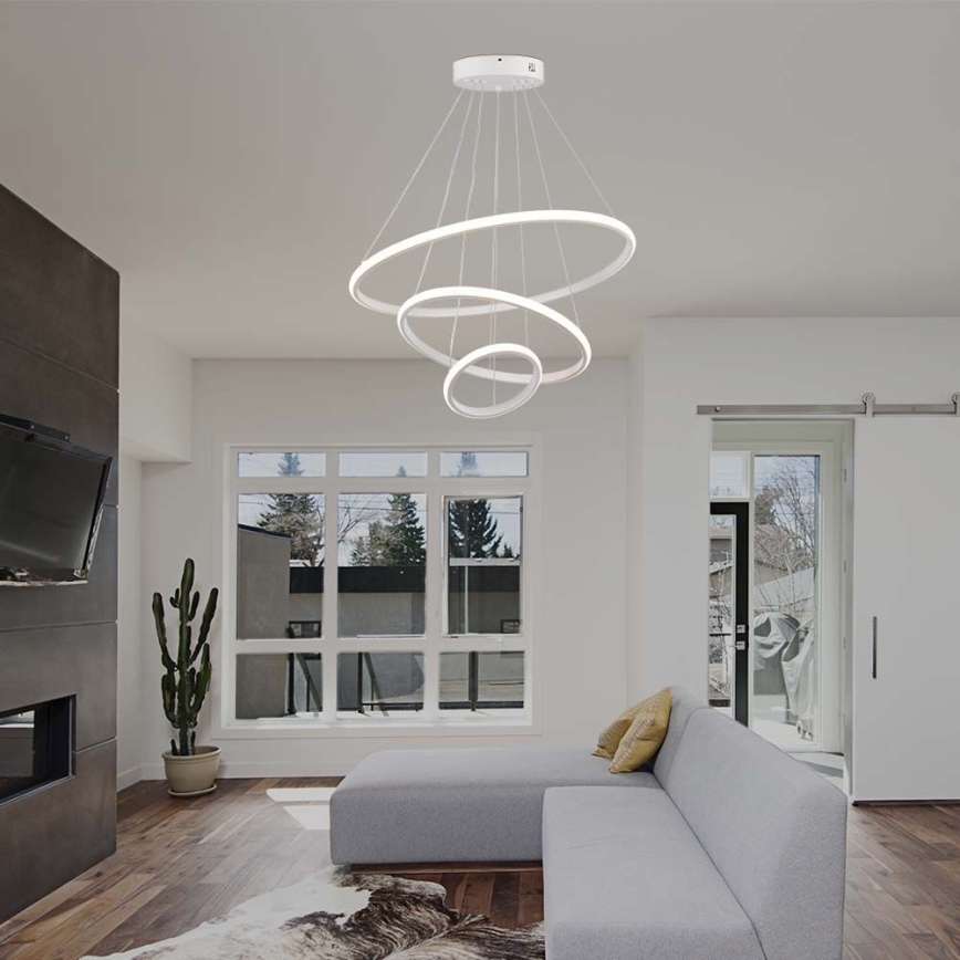 LED luster na sajli LED/32W/230V 3000K bela