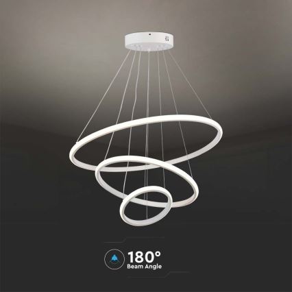 LED luster na sajli LED/32W/230V 3000K bela
