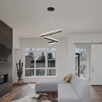 LED luster na sajli LED/32W/230V 3000K crno
