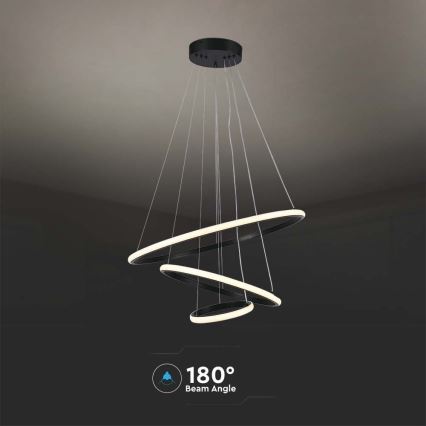 LED luster na sajli LED/32W/230V 3000K crno