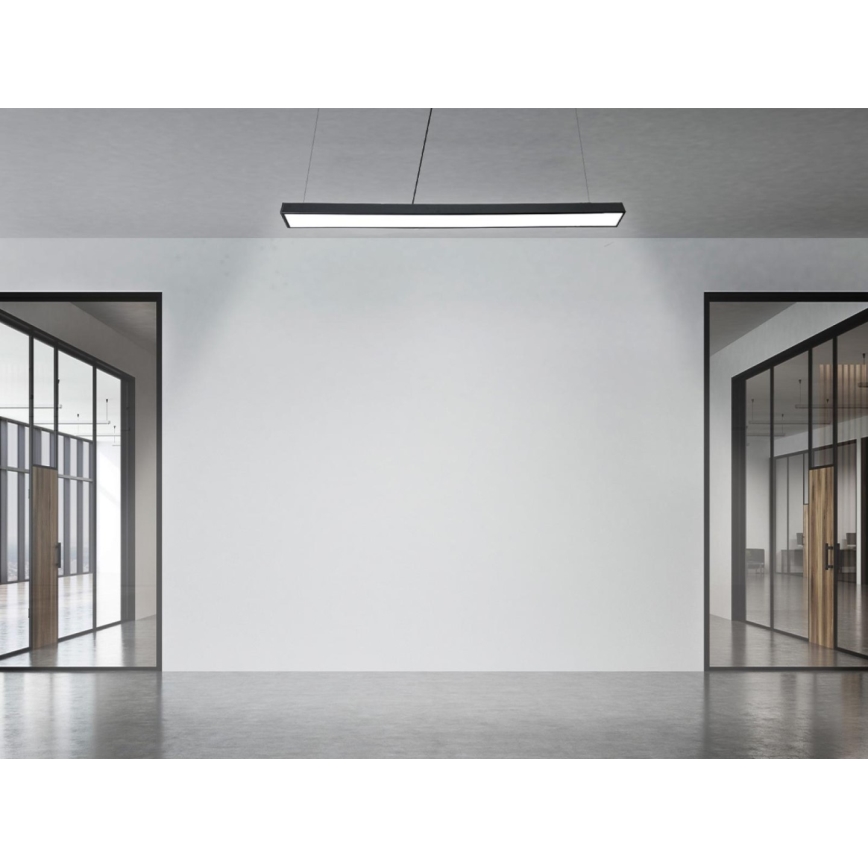 LED luster na sajli LED/32W/230V 4000K pr. 120 cm crno