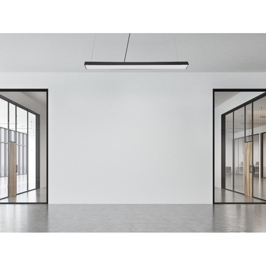 LED luster na sajli LED/32W/230V 4000K, prečnik 120 cm, crne boje