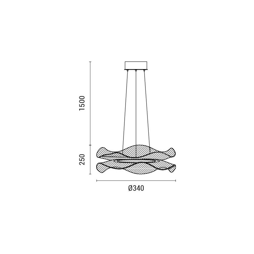 LED luster na sajli LED/34W/230V 3000K