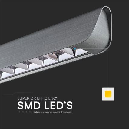 LED luster na sajli LED/36W/230V 3000/4000/6400K antracit