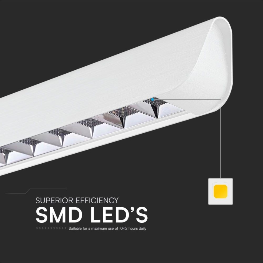 LED luster na sajli LED/36W/230V 3000/4000/6400K bela