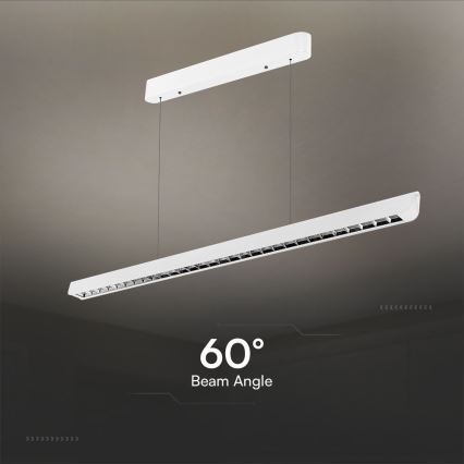 LED luster na sajli LED/36W/230V 3000/4000/6400K bela