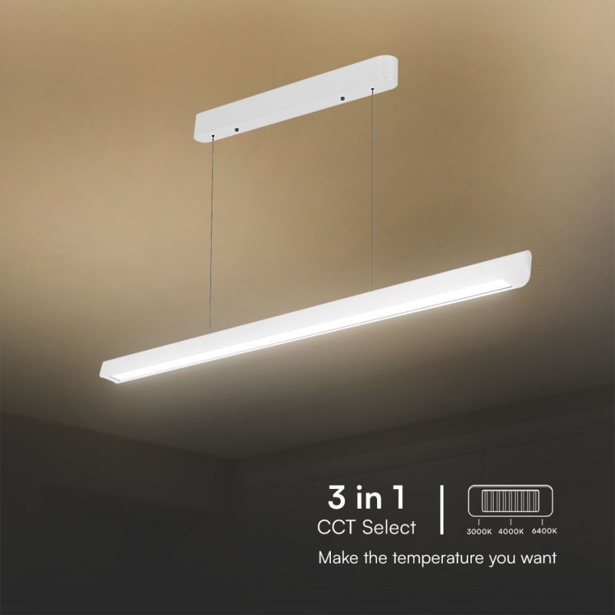 LED luster na sajli LED/36W/230V 3000/4000/6400K bela