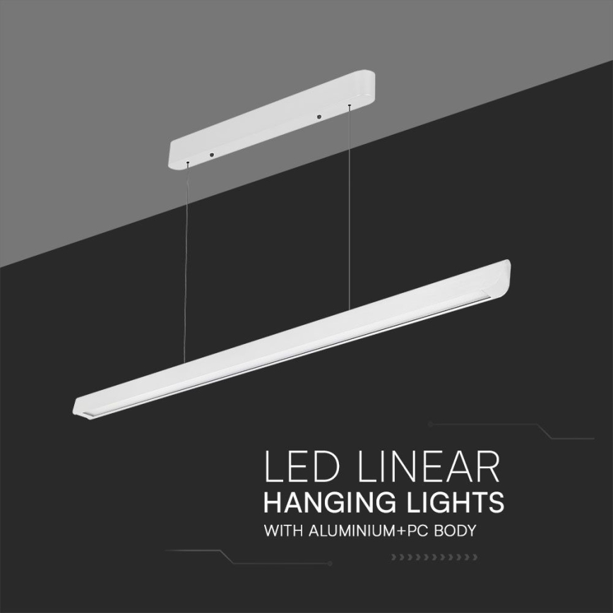 LED luster na sajli LED/36W/230V 3000/4000/6400K bela