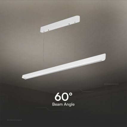 LED luster na sajli LED/36W/230V 3000/4000/6400K bela