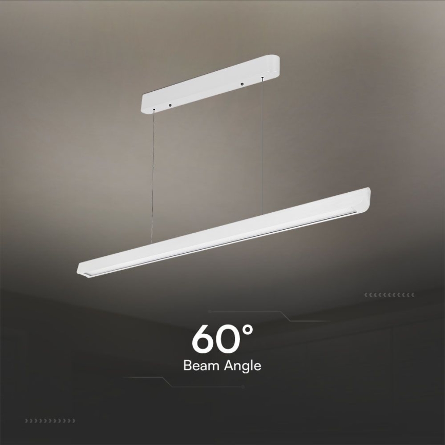 LED luster na sajli LED/36W/230V 3000/4000/6400K bela