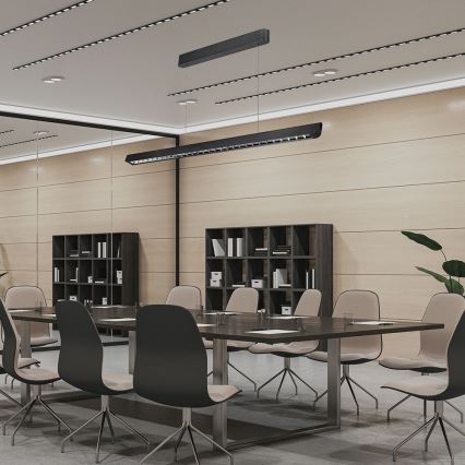LED luster na sajli LED/36W/230V 3000/4000/6400K crno