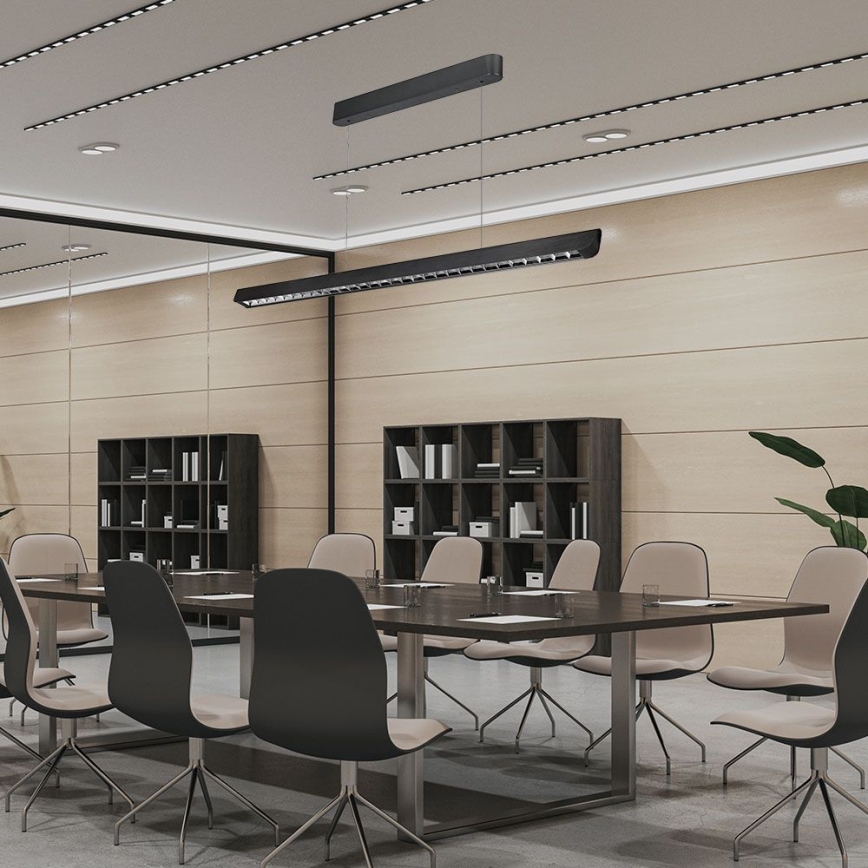 LED luster na sajli LED/36W/230V 3000/4000/6400K crno