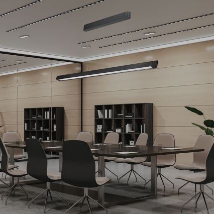 LED luster na sajli LED/36W/230V 3000/4000/6400K crno