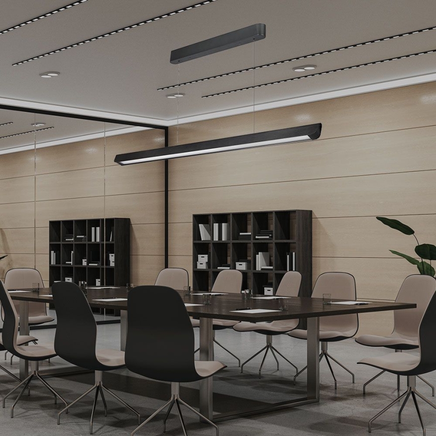 LED luster na sajli LED/36W/230V 3000/4000/6400K crno
