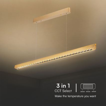 LED luster na sajli LED/36W/230V 3000/4000/6400K zlatna