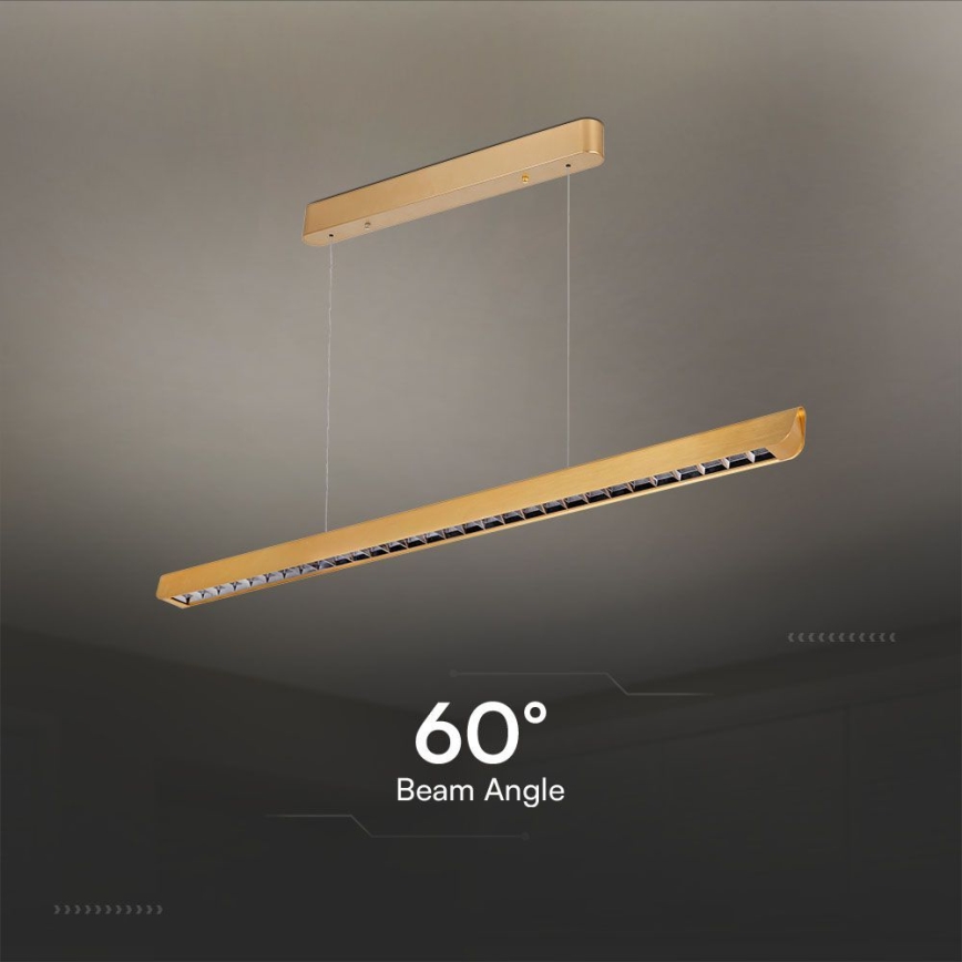 LED luster na sajli LED/36W/230V 3000/4000/6400K zlatna