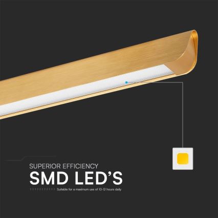 LED luster na sajli LED/36W/230V 3000/4000/6400K zlatna