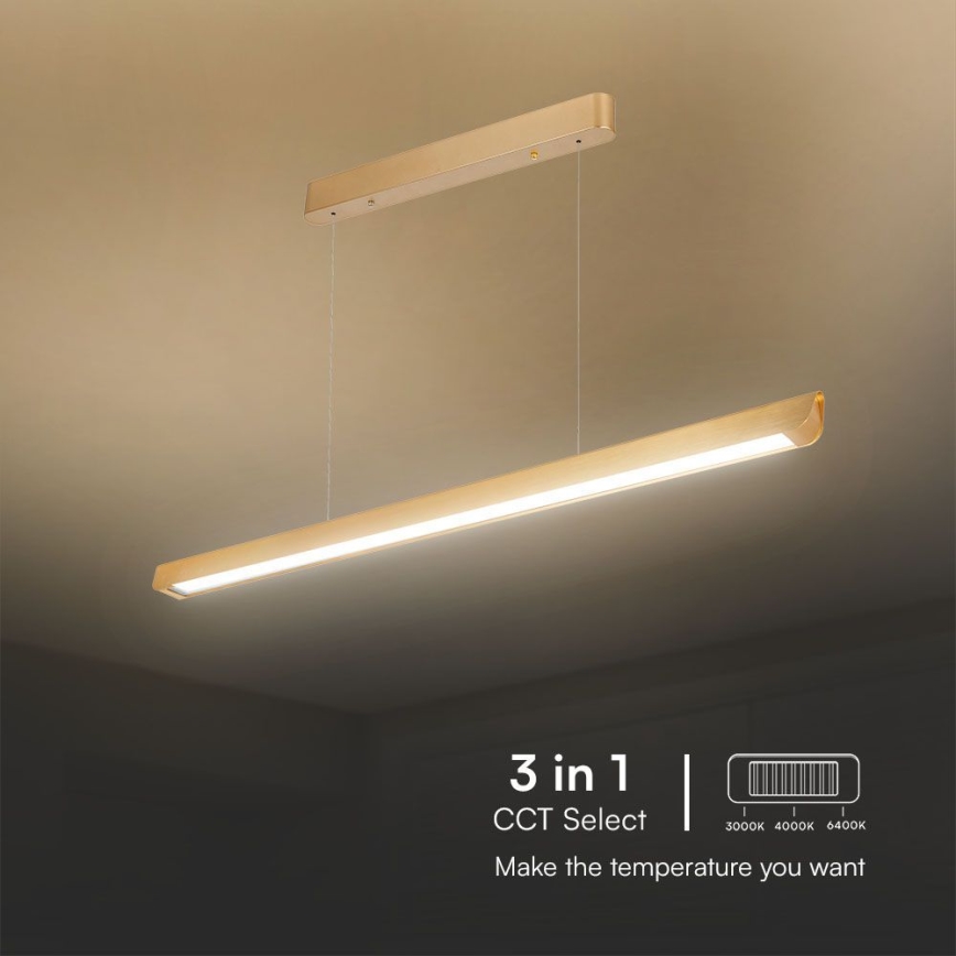 LED luster na sajli LED/36W/230V 3000/4000/6400K zlatna