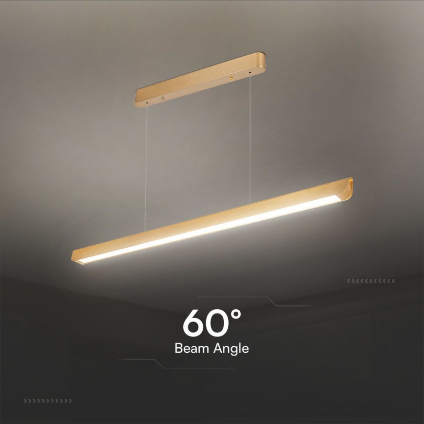 LED luster na sajli LED/36W/230V 3000/4000/6400K zlatna
