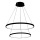 LED luster na sajli LED/37W/230V 3000K crno