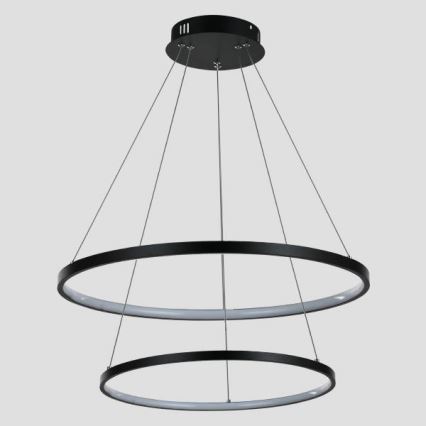 LED luster na sajli LED/37W/230V 3000K crno