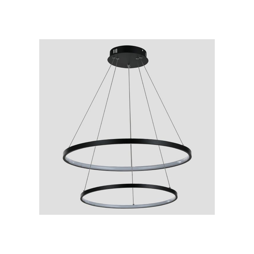 LED luster na sajli LED/37W/230V 3000K crno