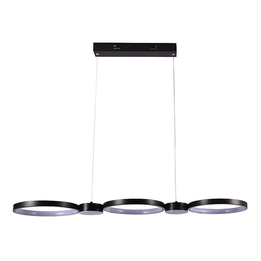 LED luster na sajli LED/38W/230V 3000K crno