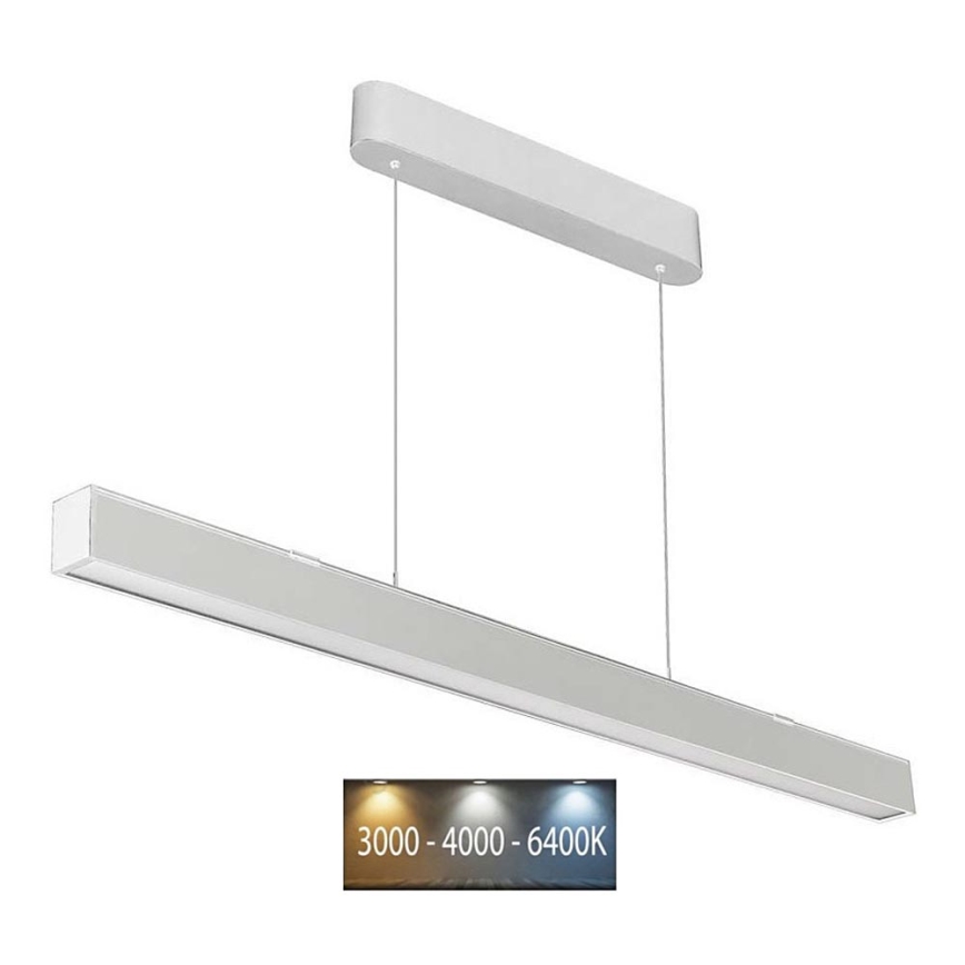 LED luster na sajli LED/40W/230V 3000/4000/6400K bela