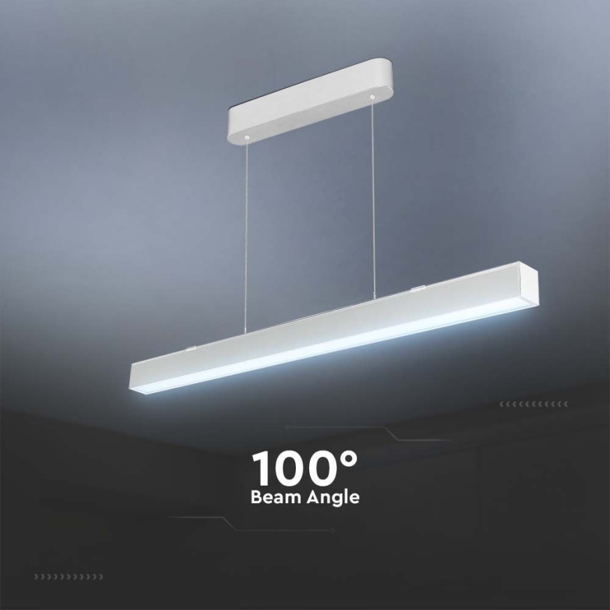 LED luster na sajli LED/40W/230V 3000/4000/6400K bela