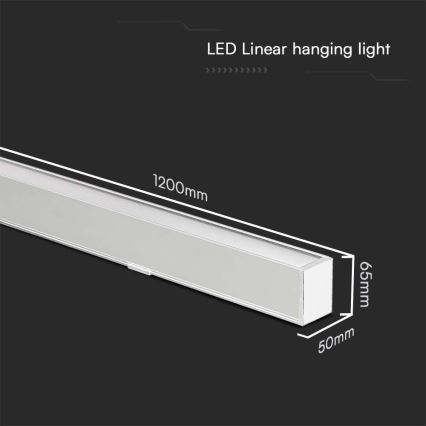 LED luster na sajli LED/40W/230V 3000/4000/6400K bela
