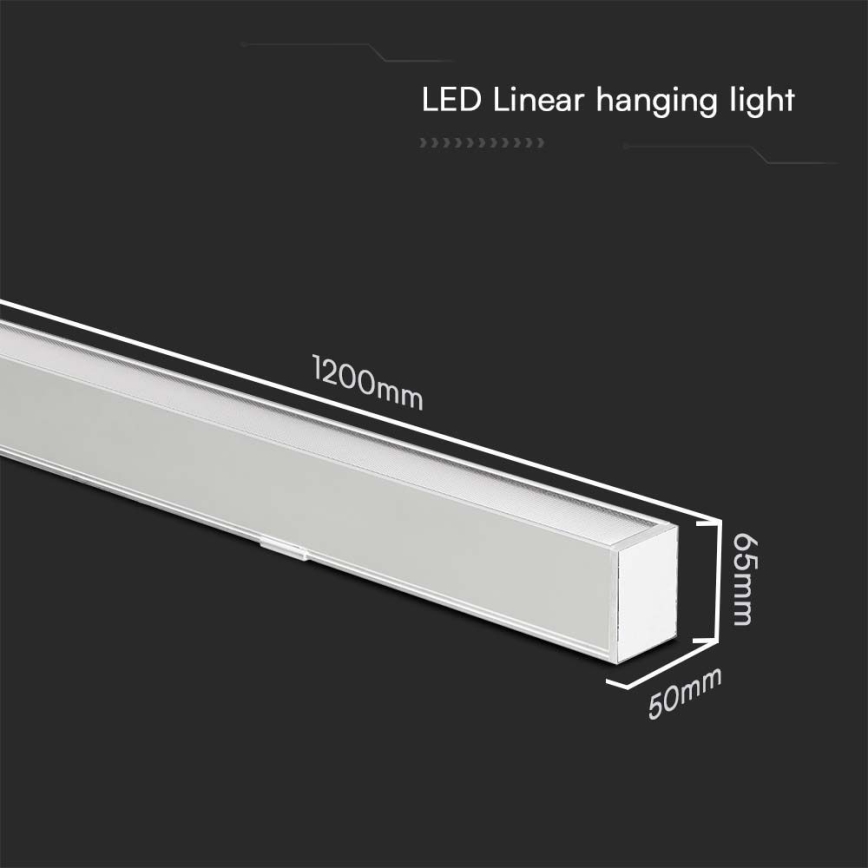 LED luster na sajli LED/40W/230V 3000/4000/6400K bela