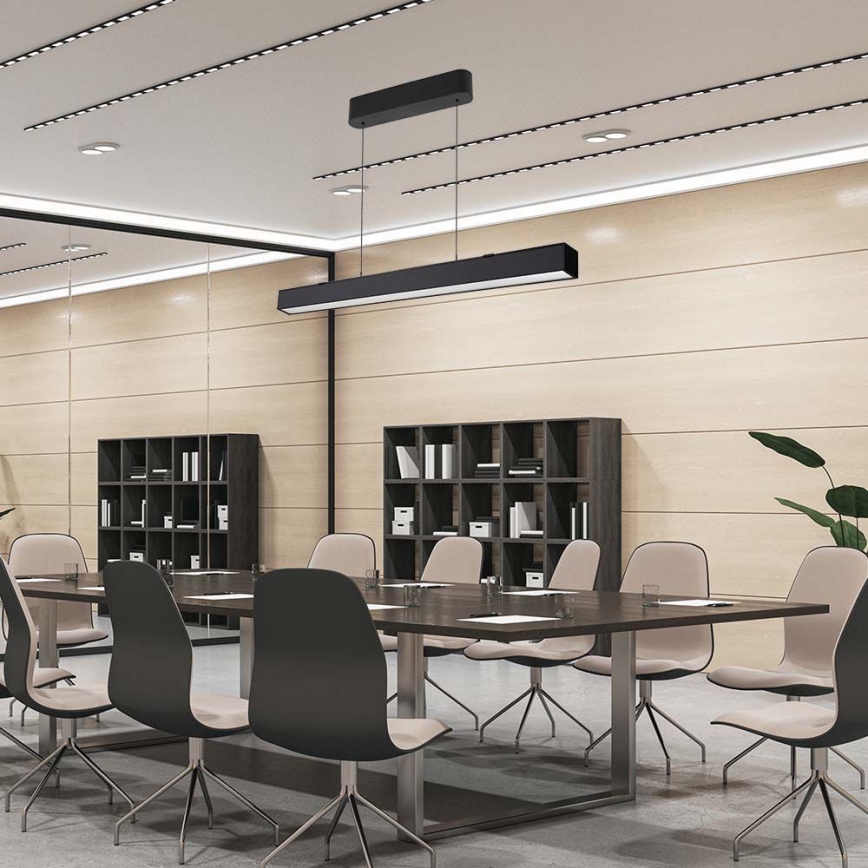 LED luster na sajli LED/40W/230V 3000/4000/6400K crno