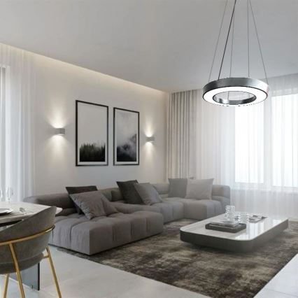 LED luster na sajli LED/40W/230V 4000K prečnik 80 cm