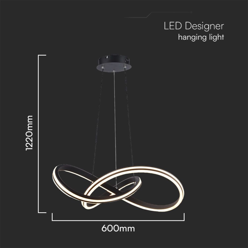LED luster na sajli LED/40W/230V 3000/4000/6400K
