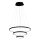 LED luster na sajli LED/42W/230V 3000K crno