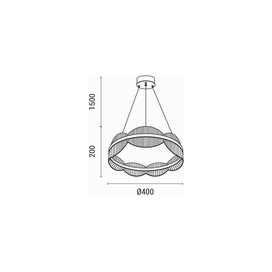 LED luster na sajli LED/48W/230V 3000K