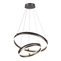 LED luster na sajli LED/50W/230V 3000K pr. 62 cm braon