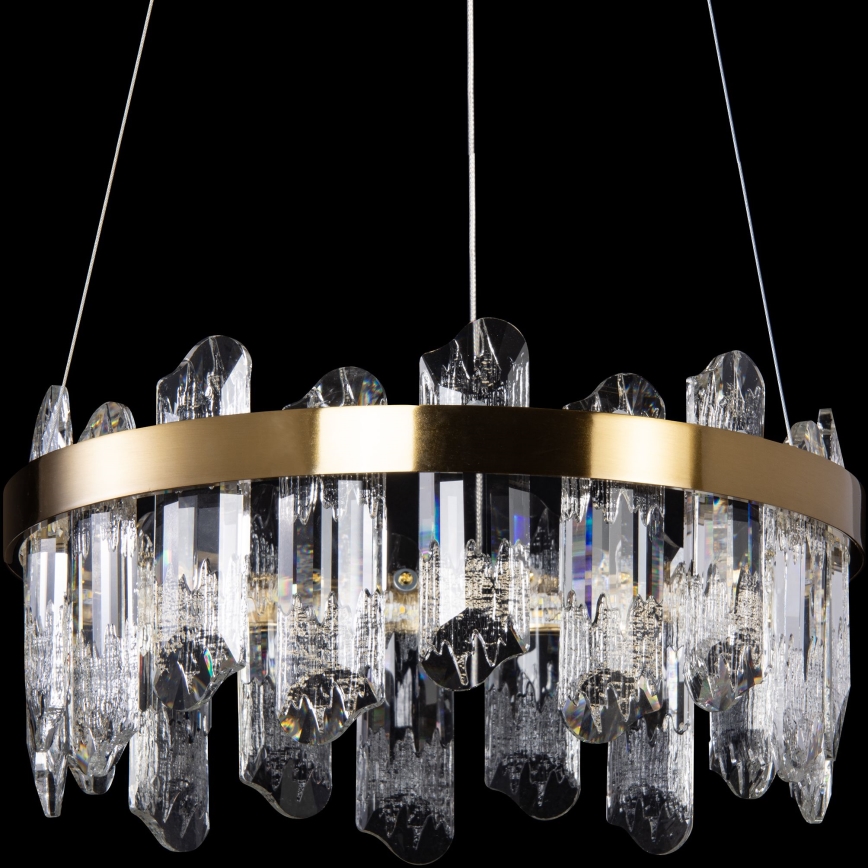 LED luster na sajli LED/50W/230V prečnik 40 cm zlatna