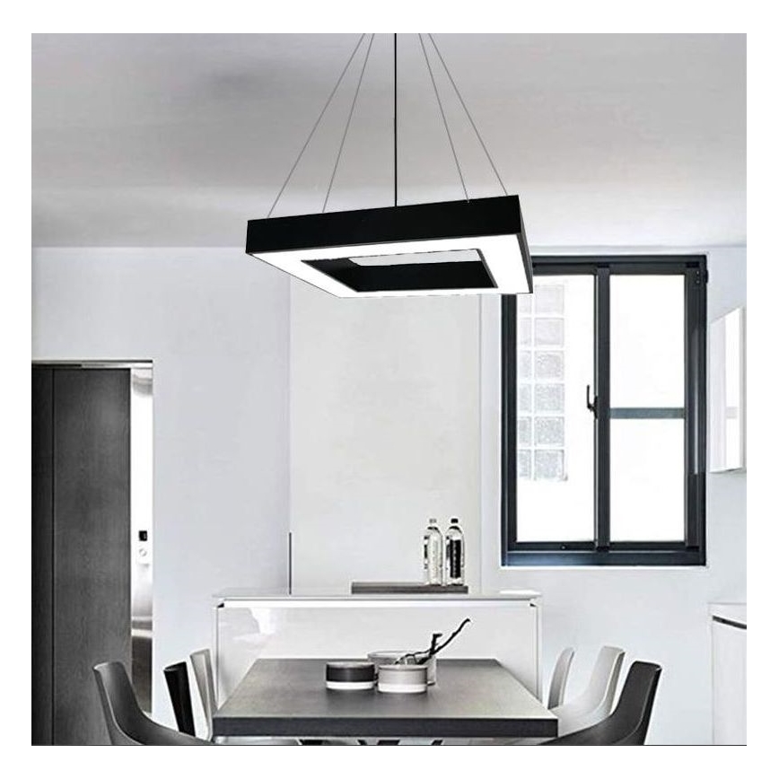 LED luster na sajli LED/55W/230V 4000K 80x80 cm