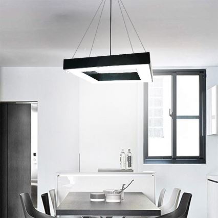 LED luster na sajli LED/55W/230V 4000K 80x80 cm
