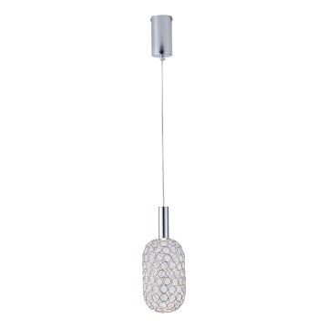 LED luster na sajli LED/6,3W/230V 3000K sjajni krom pr. 13 cm