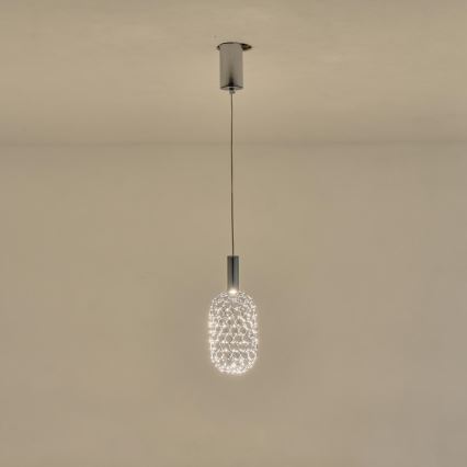 LED luster na sajli LED/6,3W/230V 3000K sjajni krom pr. 13 cm