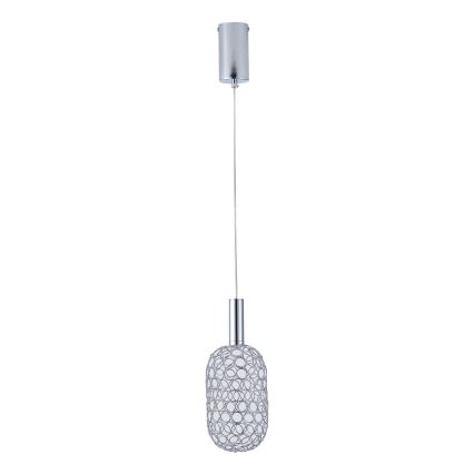 LED luster na sajli LED/6,3W/230V 3000K sjajni krom pr. 13 cm