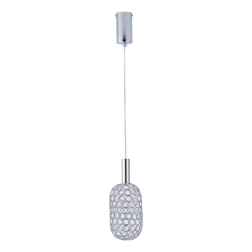 LED luster na sajli LED/6,3W/230V 3000K sjajni krom pr. 13 cm