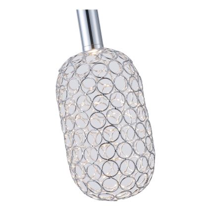 LED luster na sajli LED/6,3W/230V 3000K sjajni krom pr. 13 cm