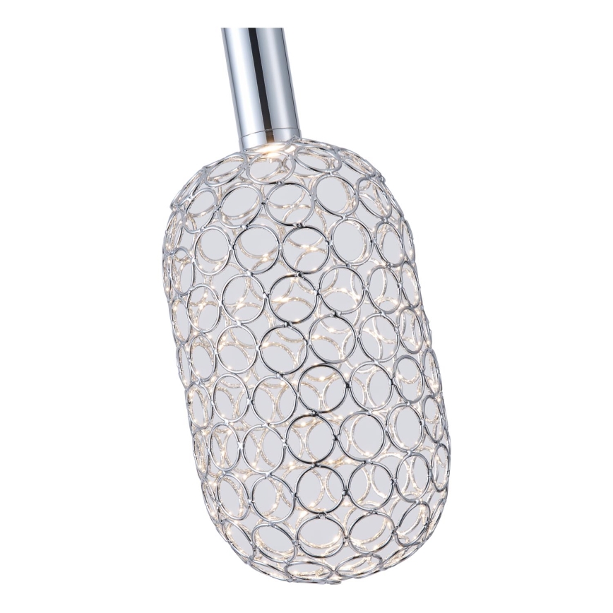 LED luster na sajli LED/6,3W/230V 3000K sjajni krom pr. 13 cm