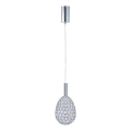 LED luster na sajli LED/6,3W/230V 3000K sjajni krom pr. 14 cm