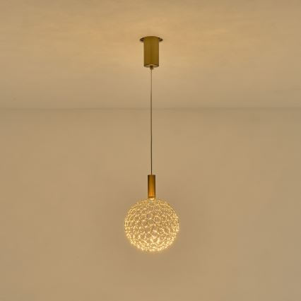 LED luster na sajli LED/6,3W/230V 3000K sjajni krom pr. 20 cm