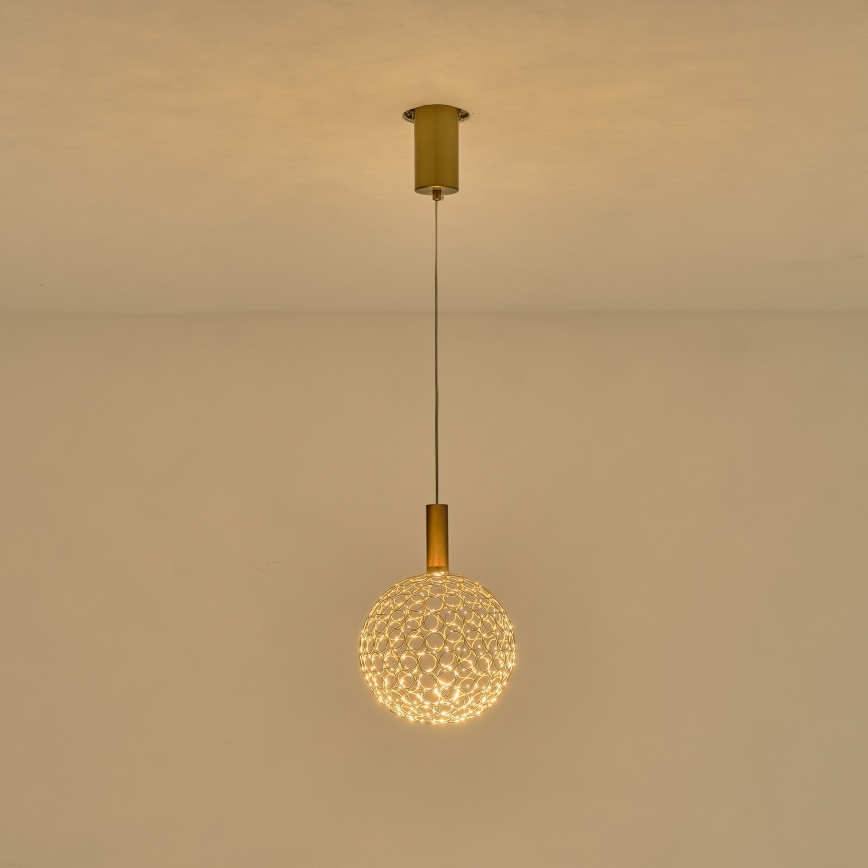 LED luster na sajli LED/6,3W/230V 3000K sjajni krom pr. 20 cm