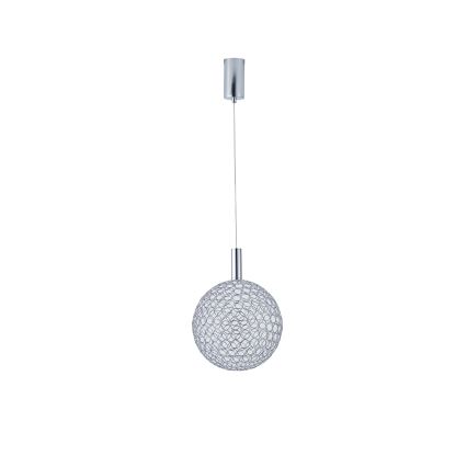 LED luster na sajli LED/6,3W/230V 3000K sjajni krom pr. 25 cm
